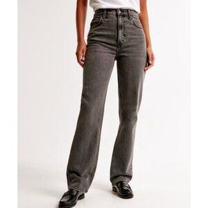 Abercrombie & Fitch Curve Love 90's Straight Ultra High Rise Jean Size 24